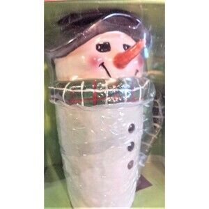 VTG Snowman Beverage Buddies Snow Pals Latte Mug by Sakura NIB